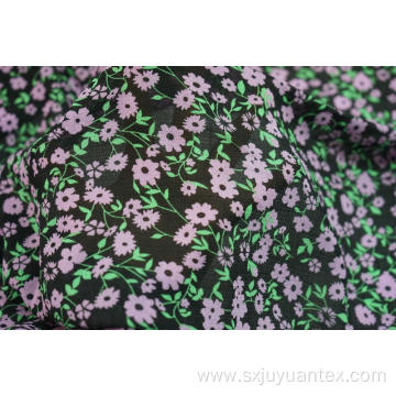 Polyester Spandex Small Check Dobby Chiffon Print Fabric